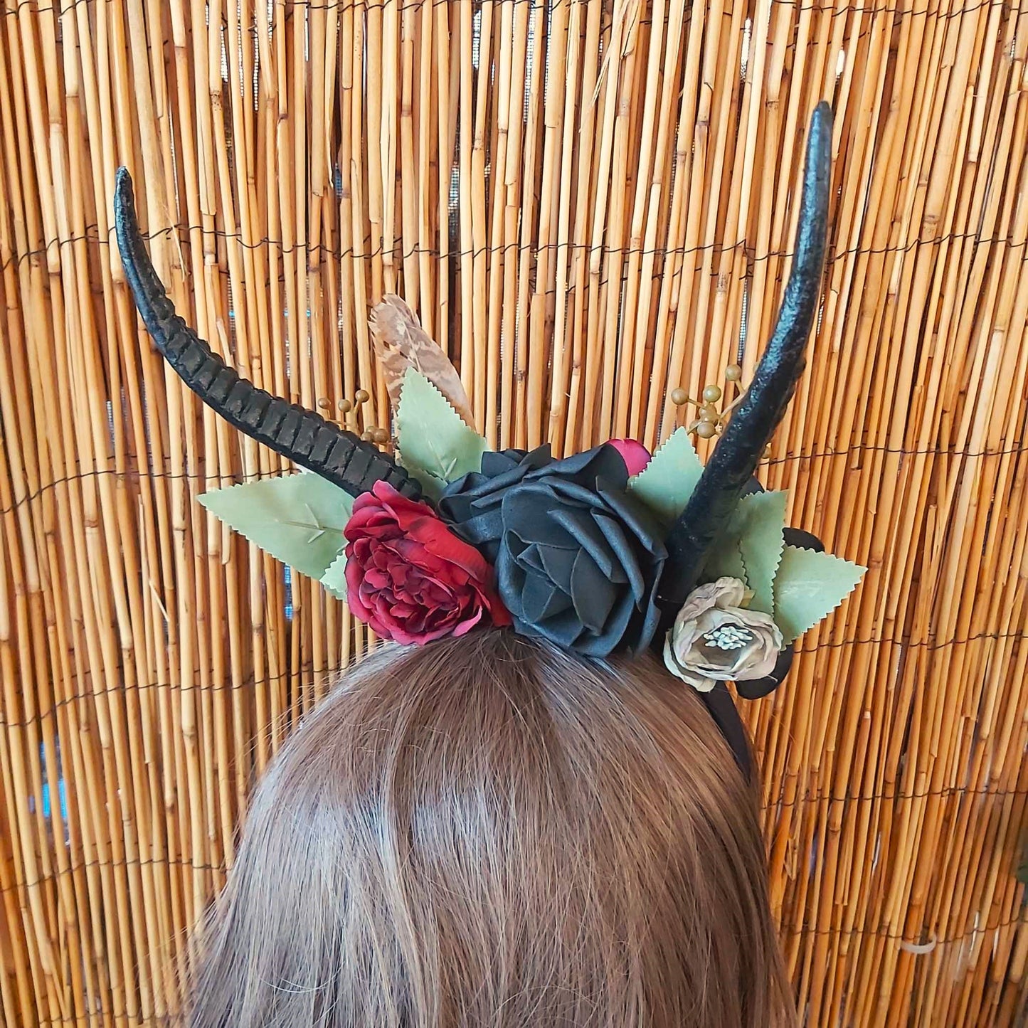 Luxury Handmade Black Flower Headband/Headpiece