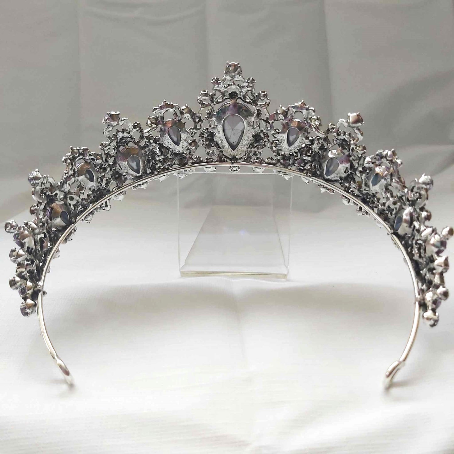 Purple Rhinestones Crown Tiara Baroque (CR23)