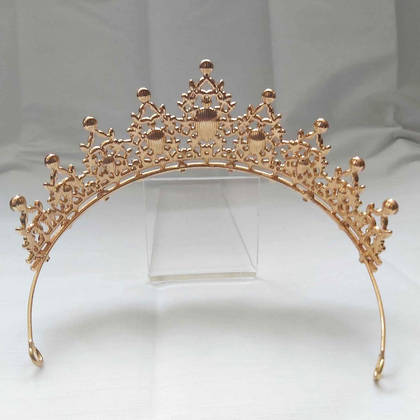 Pink Rhinestones Crown Tiara Baroque (CR27)