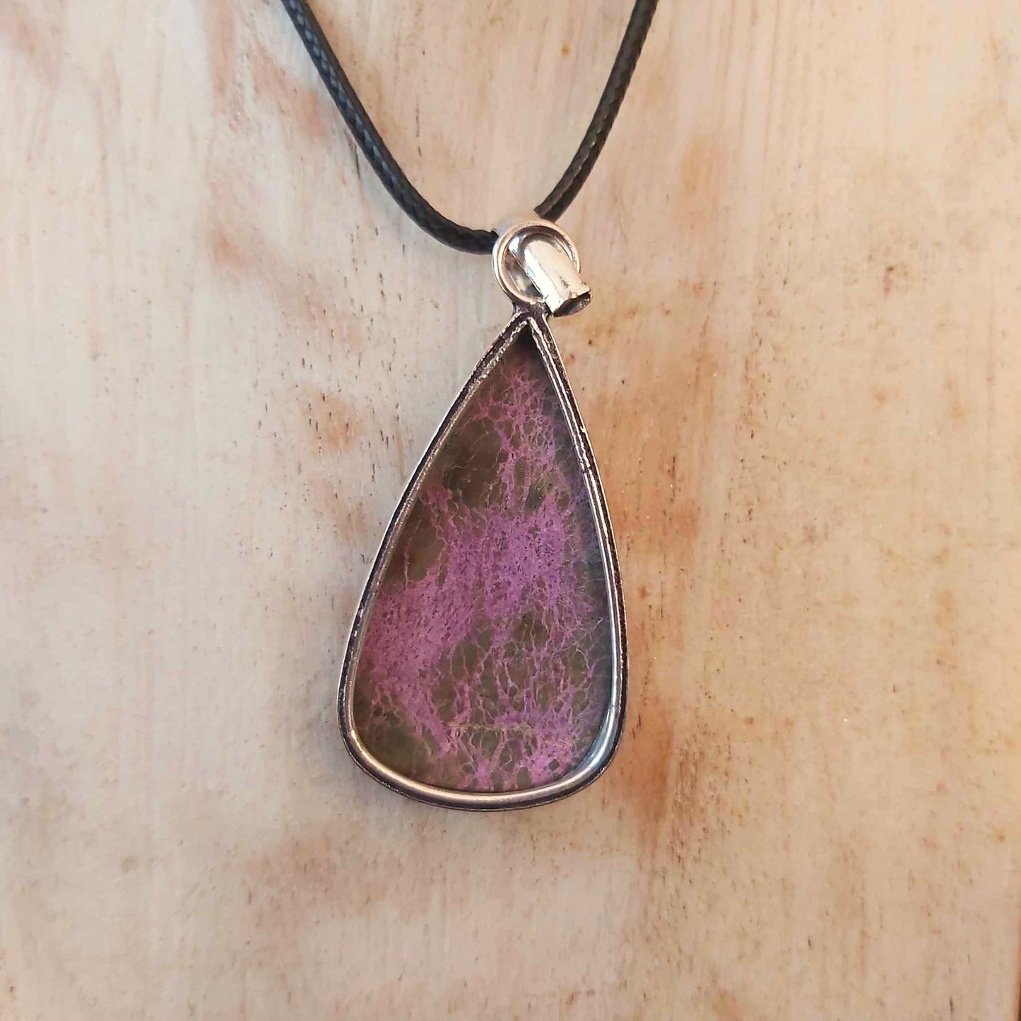 Purpurite Stone of Freedom & Abundance Pendant (E2508)
