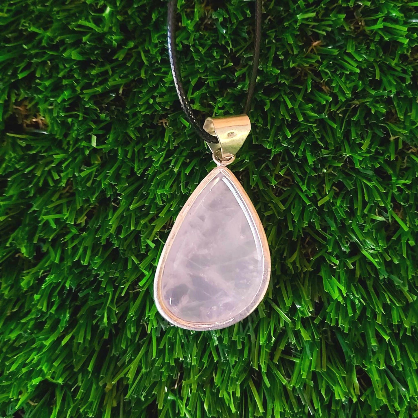 Rose Quartz True Love Gemstone Pendant (E2524)
