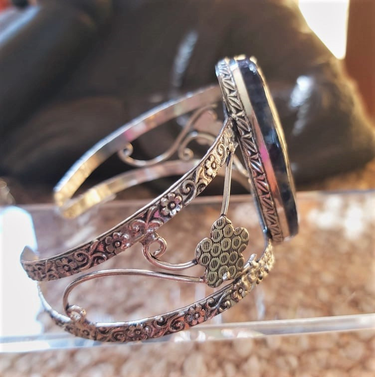 Sodalite Intuition Gemstone Bangle Bracelet (B193)