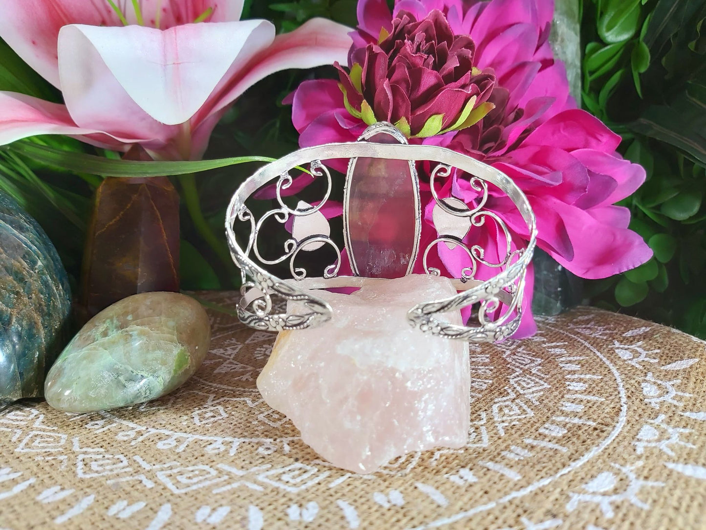 Fluorite Crystal Gemstone Protection Bangle (B67)