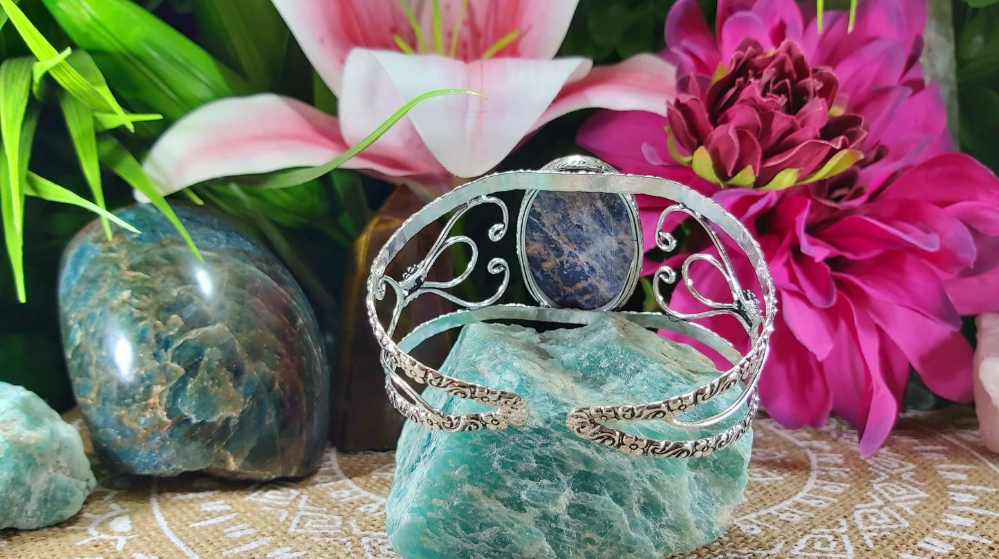 Sodalite Gemstone Bangle Bracelet (B93)