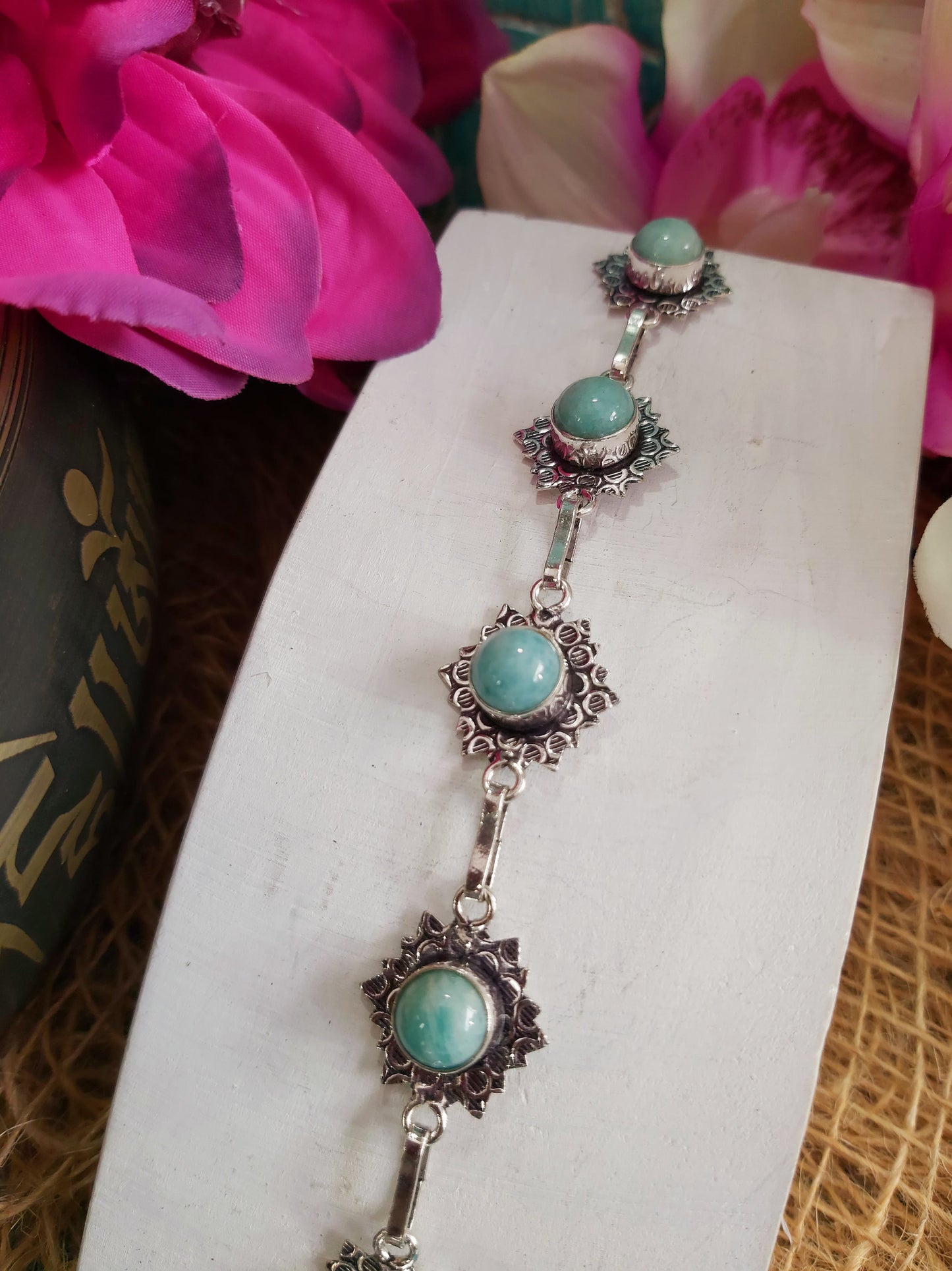 Amazonite Crystal Bracelet 20 cm (BRC32)