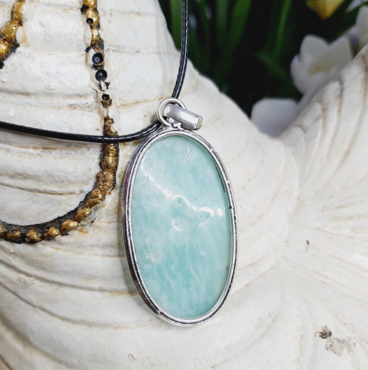 Amazonite Truth Gemstone Pendant (E1640)