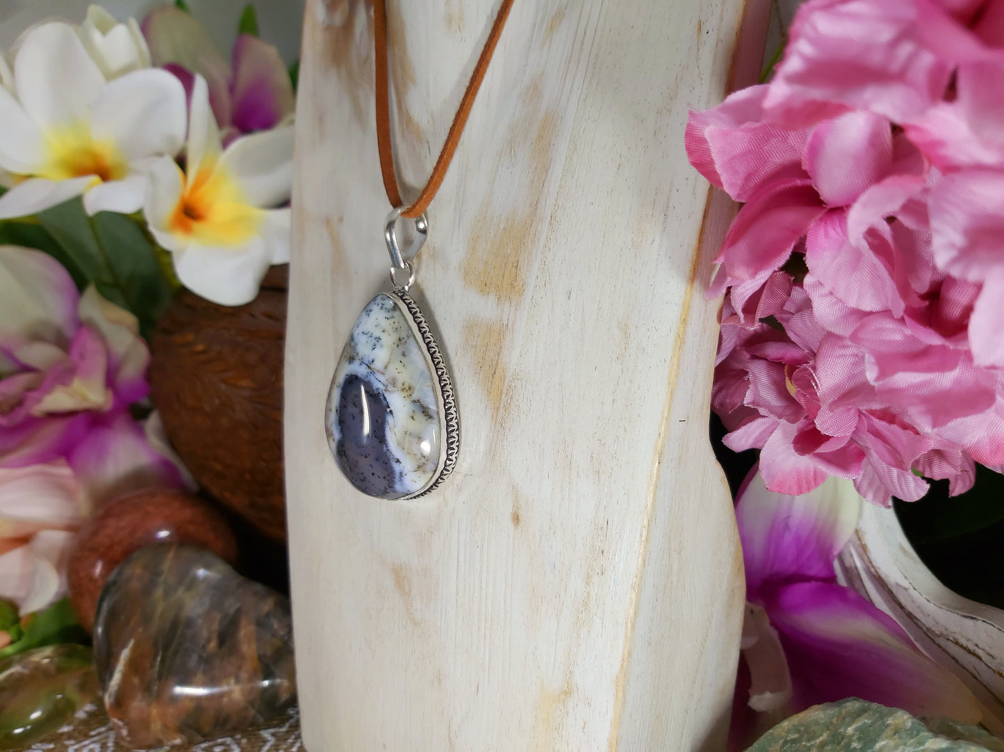 Dendritic Opal Hope to Life Pendant (E534)