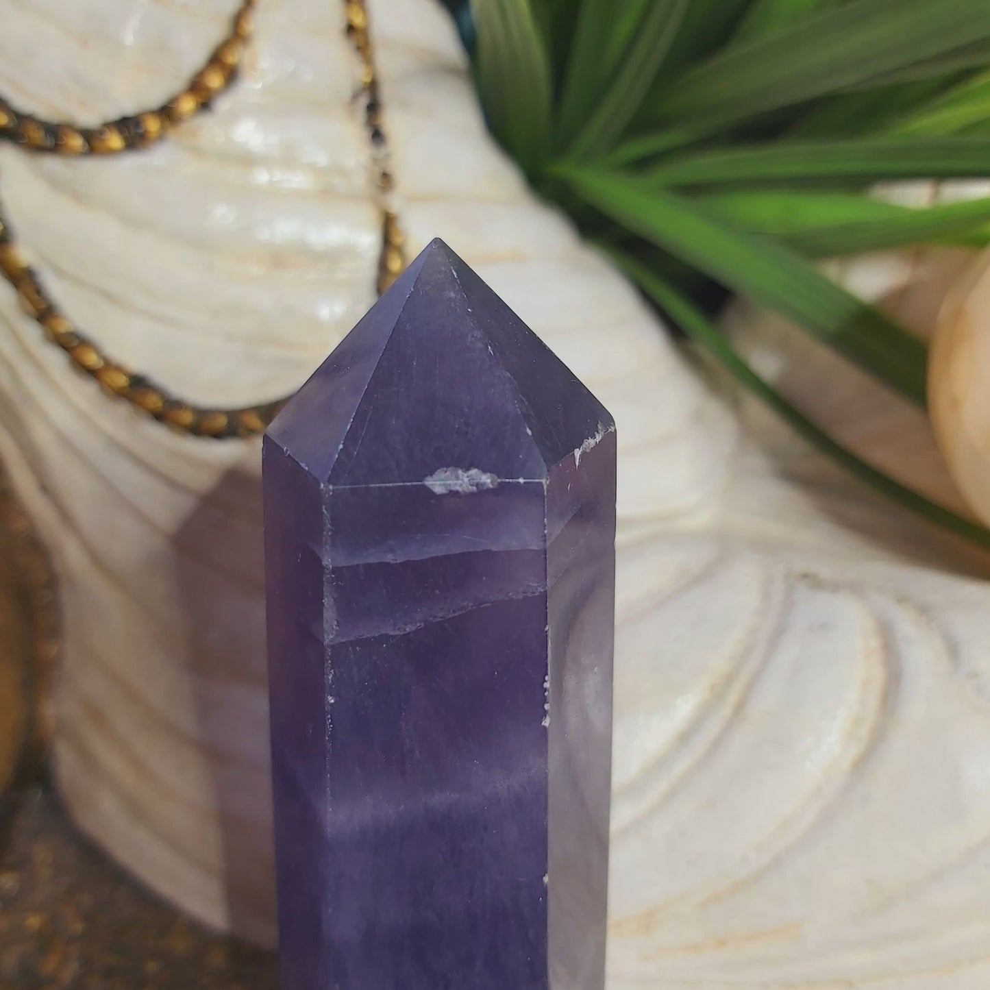 Fluorite Tower Crystal Gemstone 135 gms (GEM100)