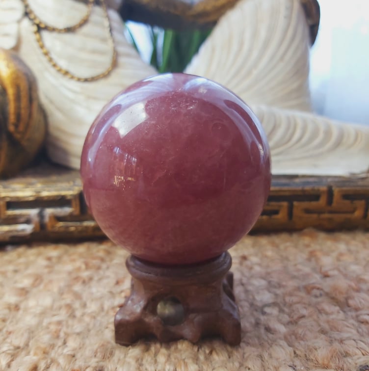 Strawberry Quartz Joyful Crystal Sphere 393 gms (GEM211)
