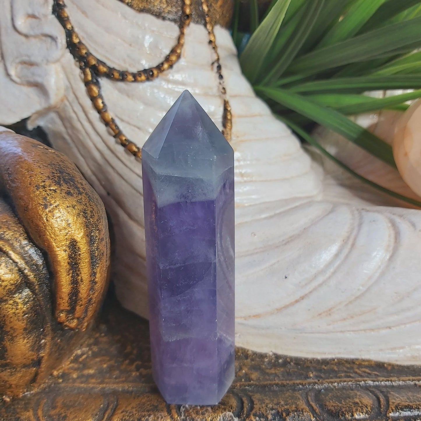 Fluorite Tower Crystal Gemstone 117 gms (GEM99)