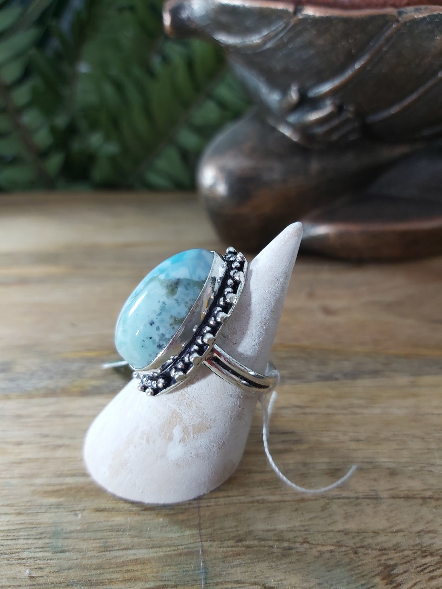 Larimar Emotional Healing Ring Size US 8 (RG142)