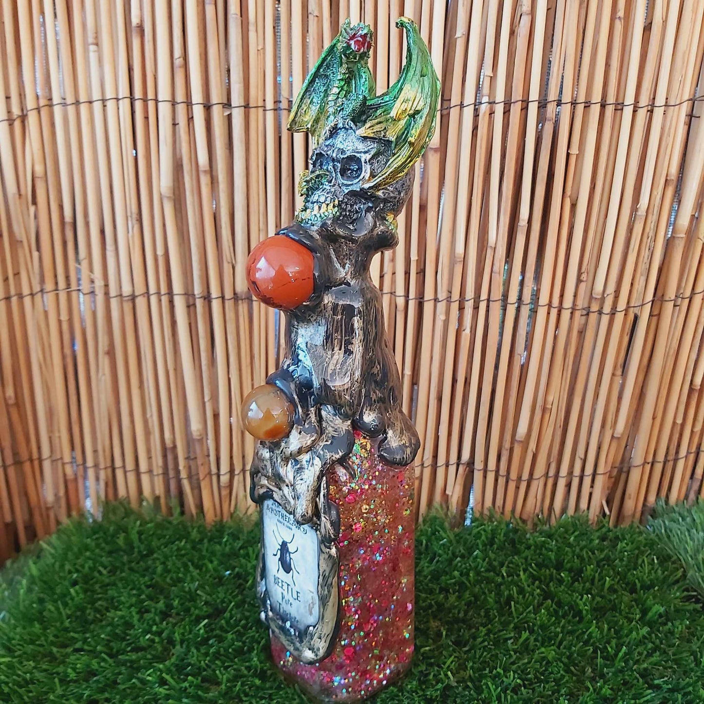 Spiritual & Divination Spell Potion Altar Bottle - Carnelian & Jasper