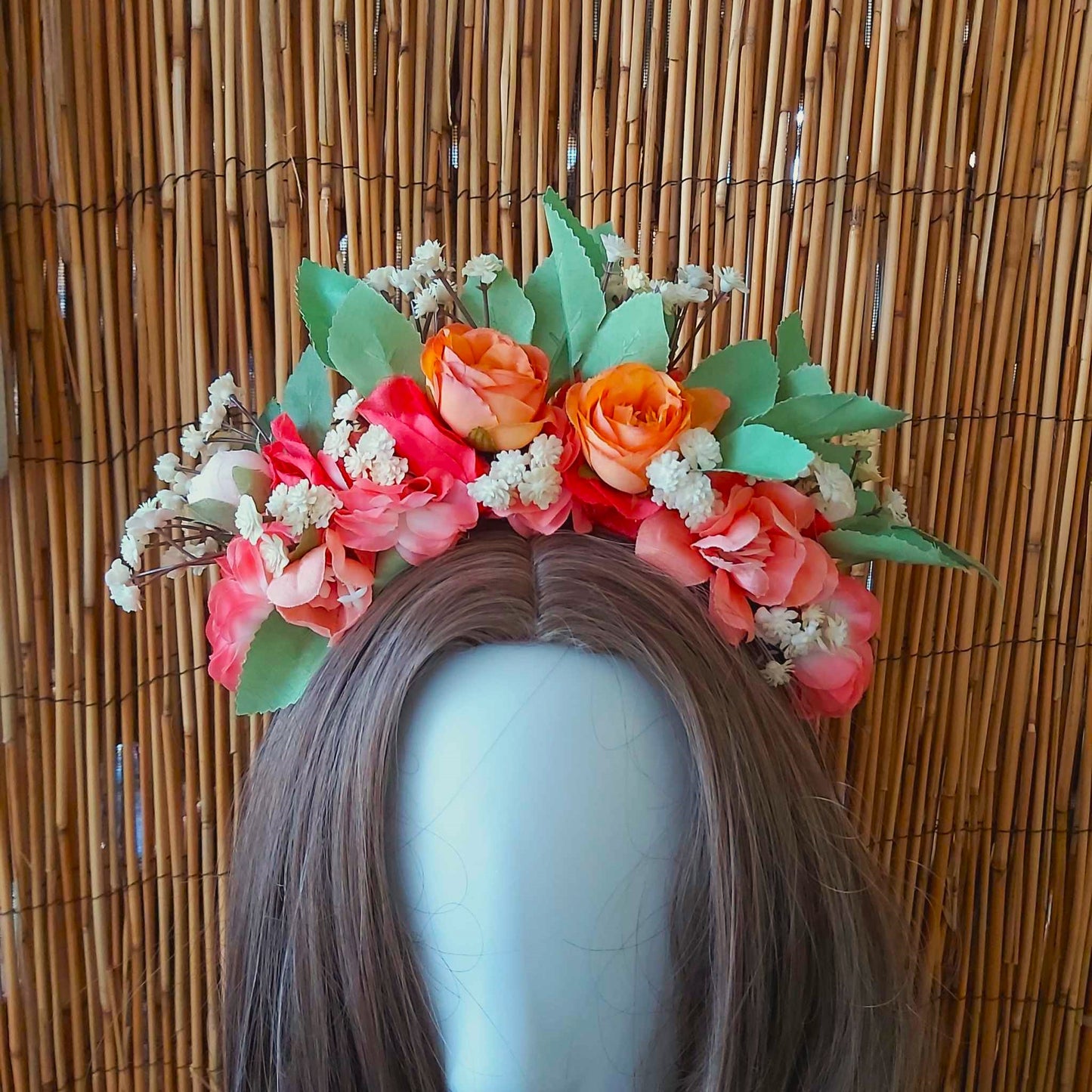 Luxury Handmade Orange Flower Headband/Headpiece