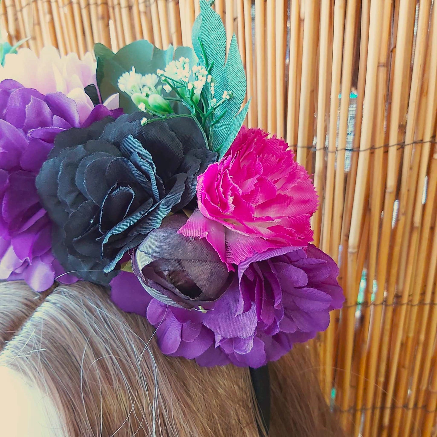 Luxury Handmade Purple Flower Headband/Headpiece