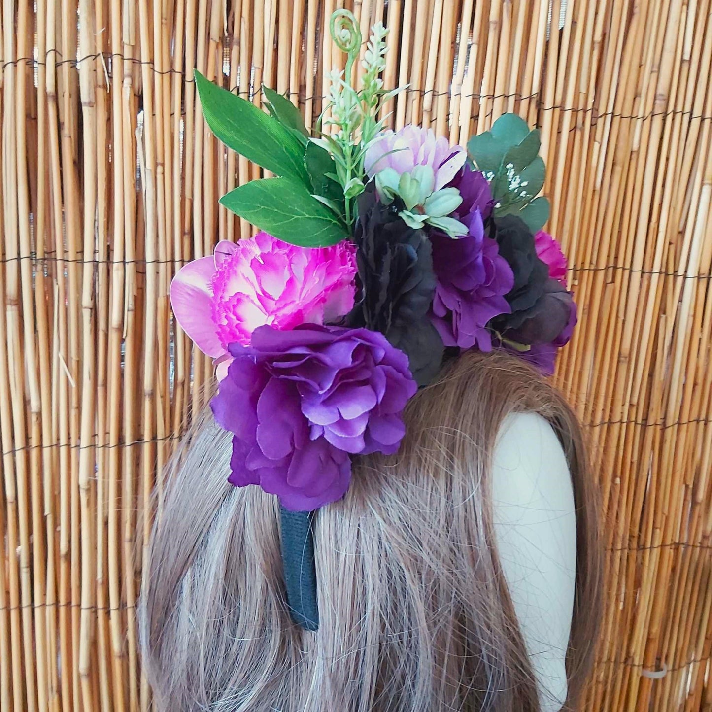 Luxury Handmade Purple Flower Headband/Headpiece