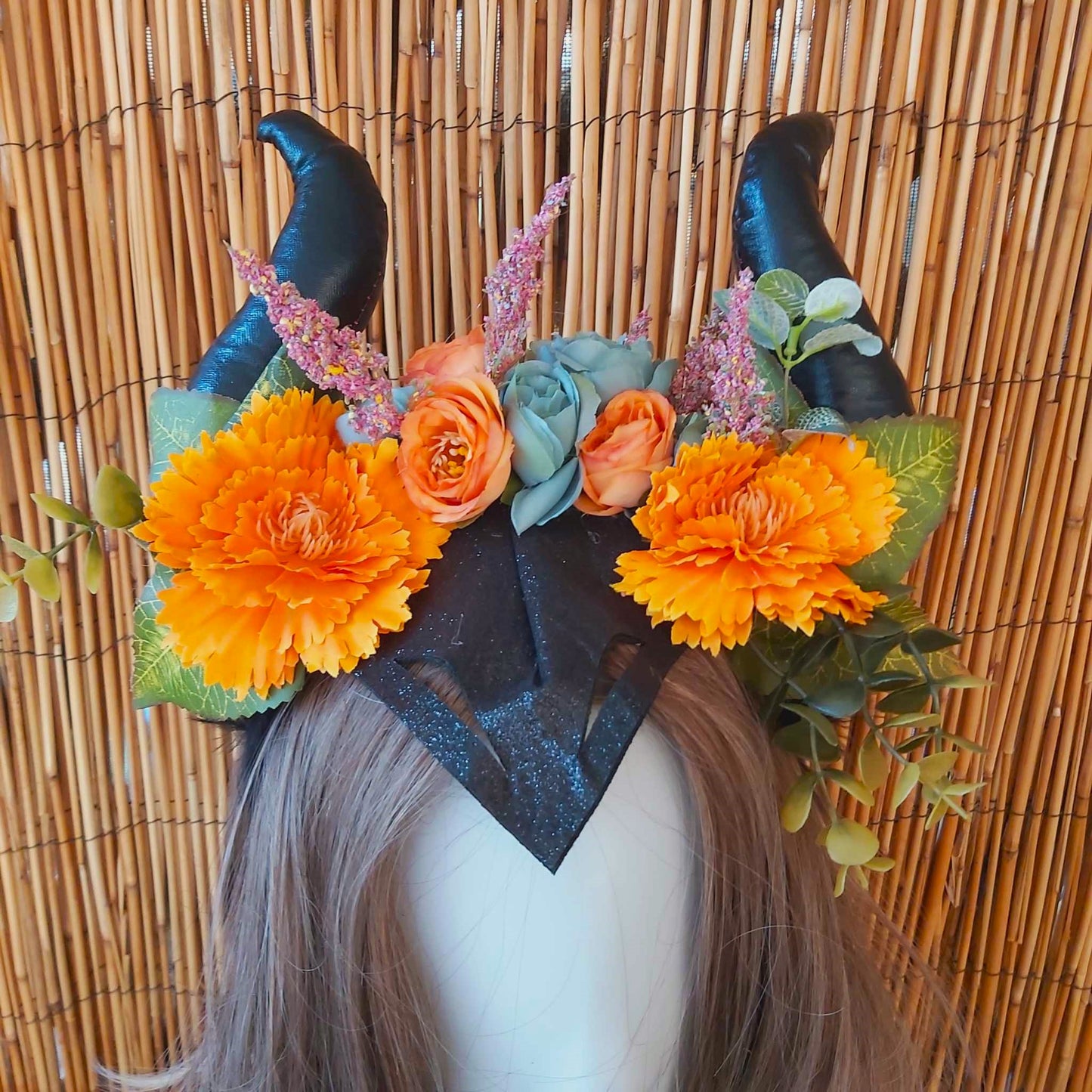 Luxury Handmade Orange Flower Headband/Headpiece