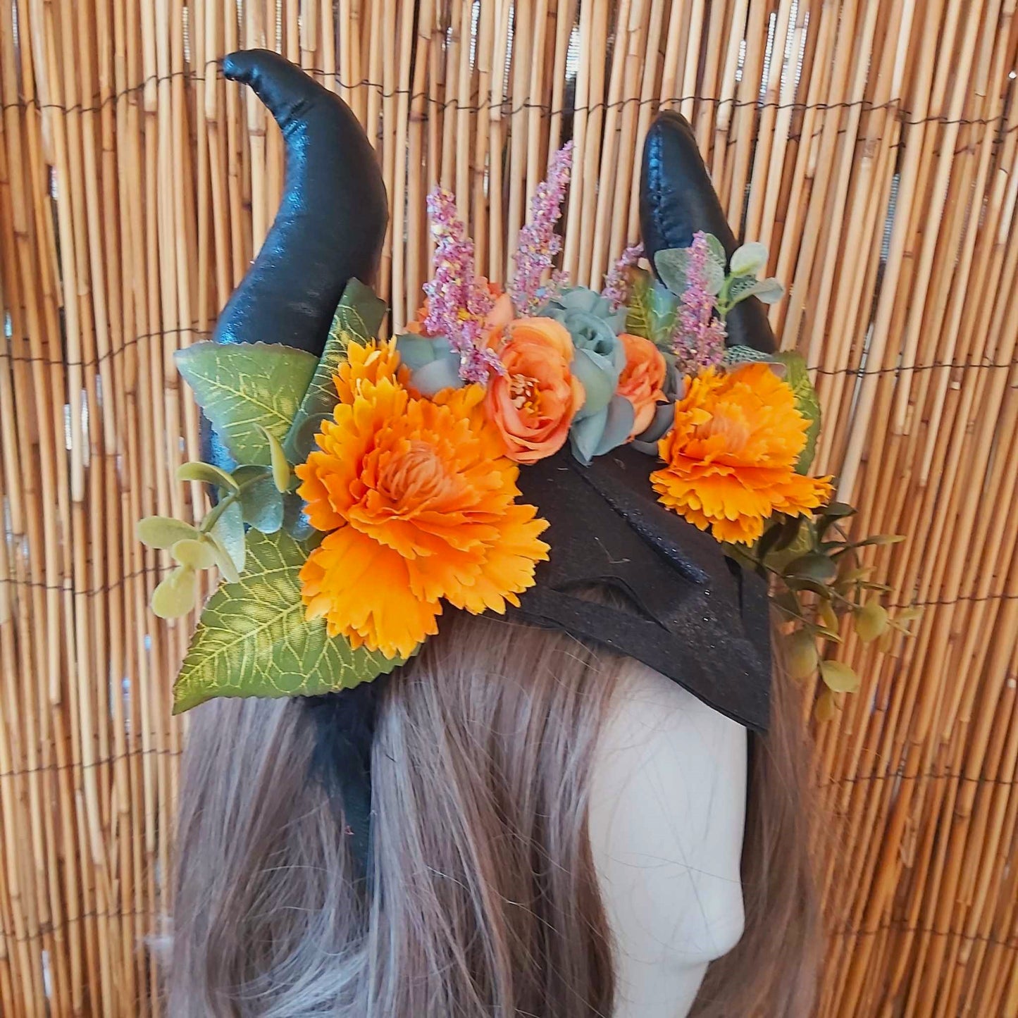 Luxury Handmade Orange Flower Headband/Headpiece