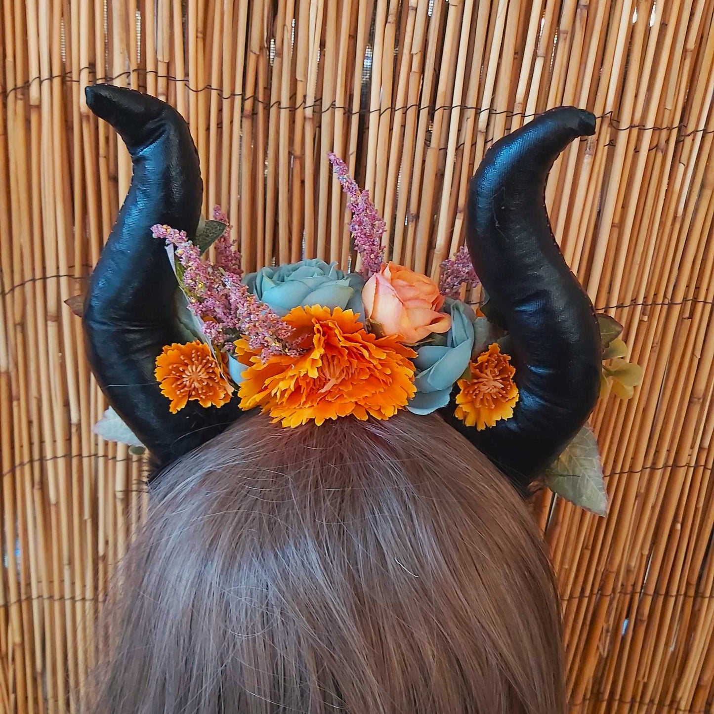 Luxury Handmade Orange Flower Headband/Headpiece