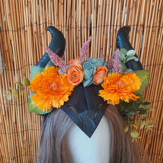 Luxury Handmade Orange Flower Headband/Headpiece