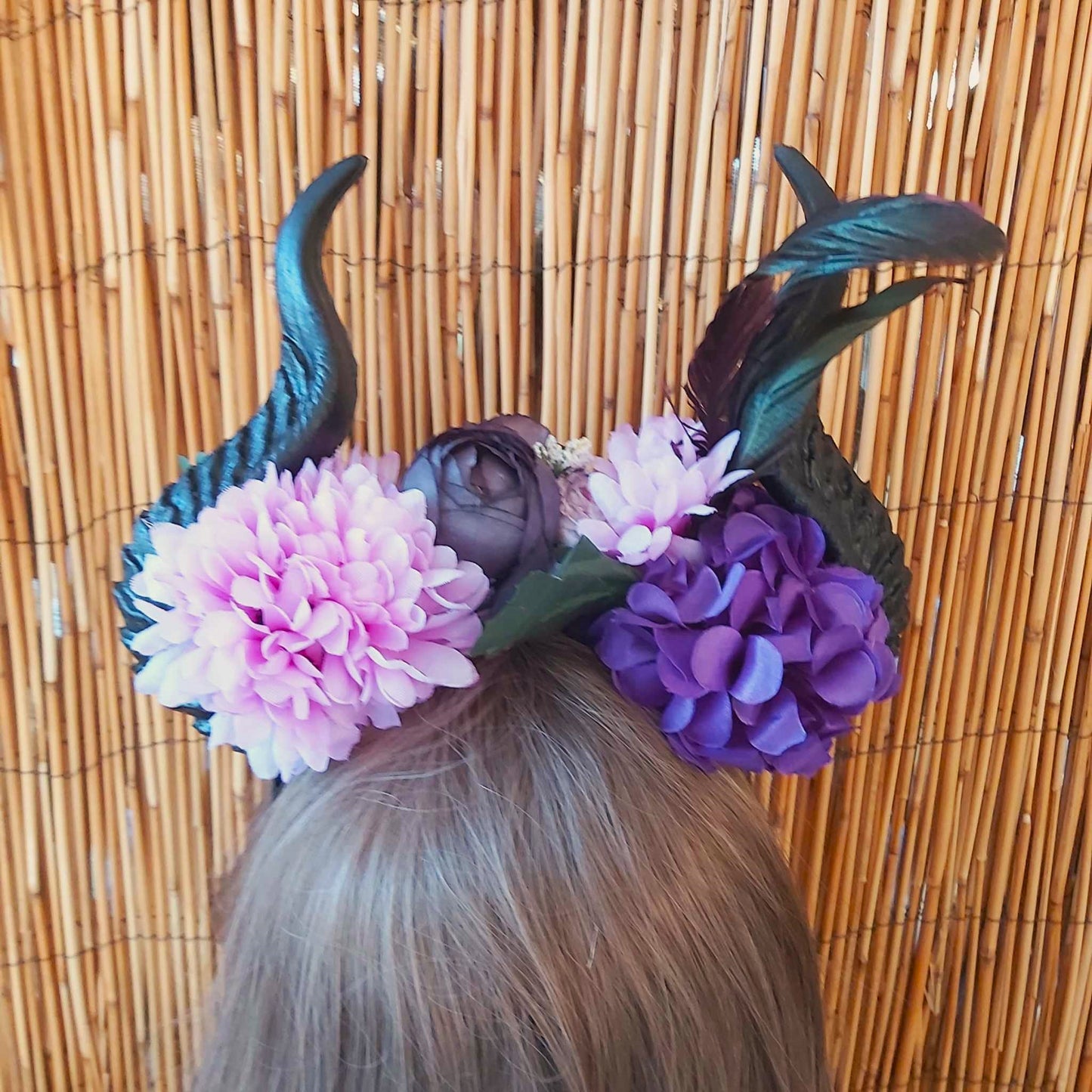 Luxury Handmade Black Flower Headband/Headpiece