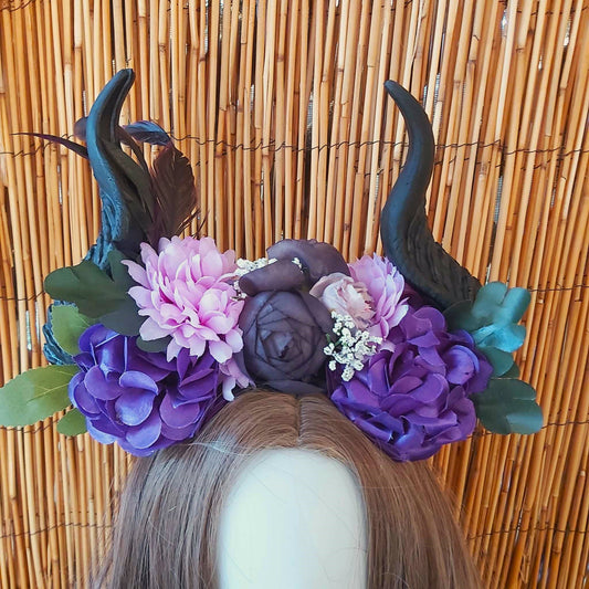 Luxury Handmade Black Flower Headband/Headpiece