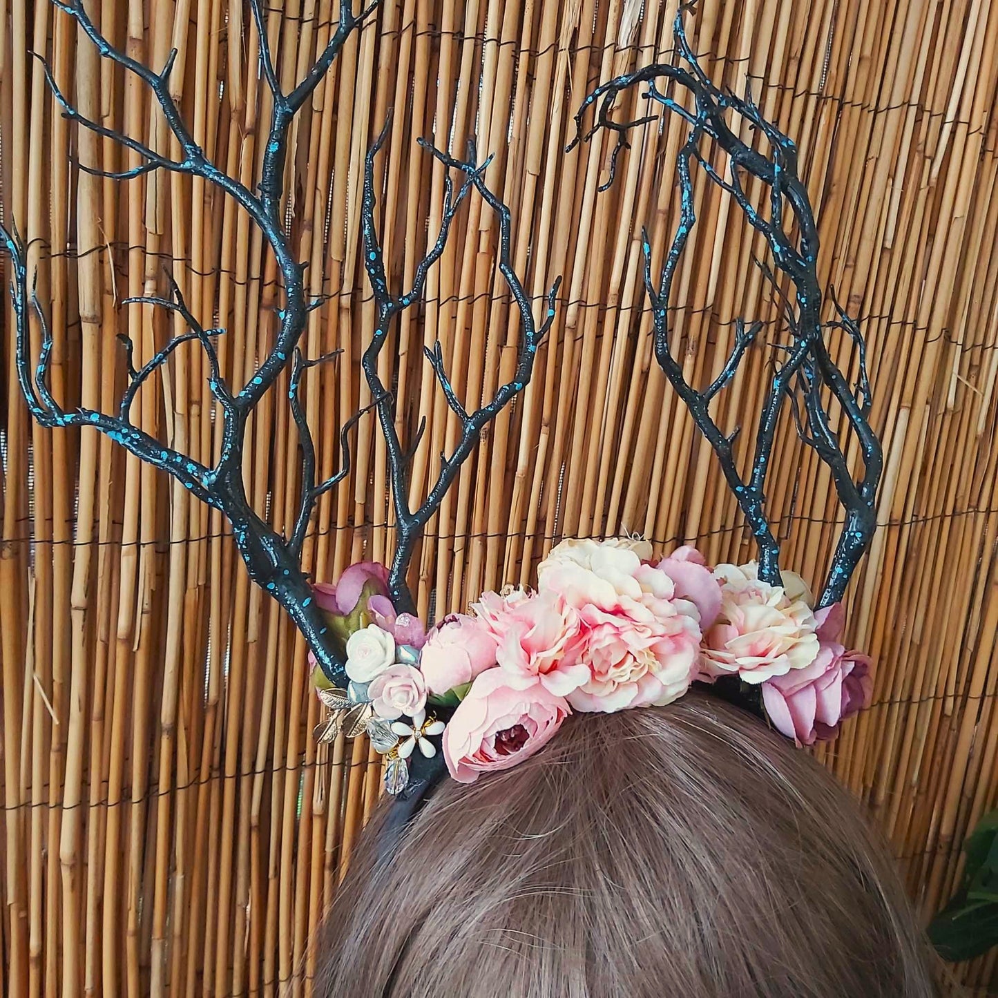 Luxury Handmade Black Flower Headband/Headpiece