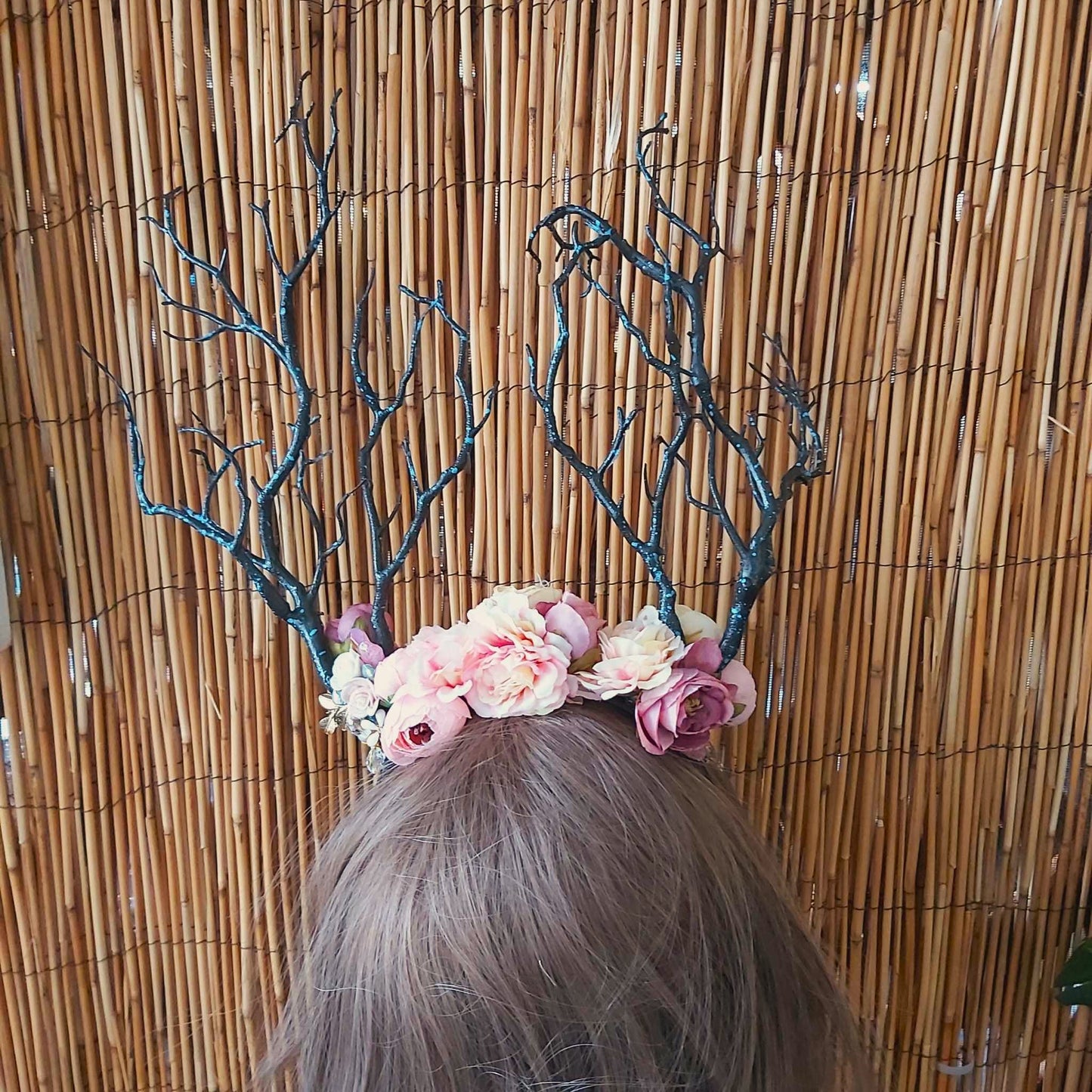 Luxury Handmade Black Flower Headband/Headpiece
