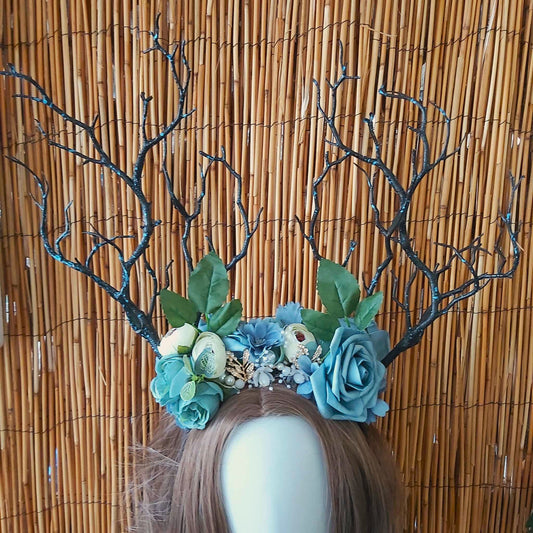 Luxury Handmade Blue Flower Headband/Headpiece