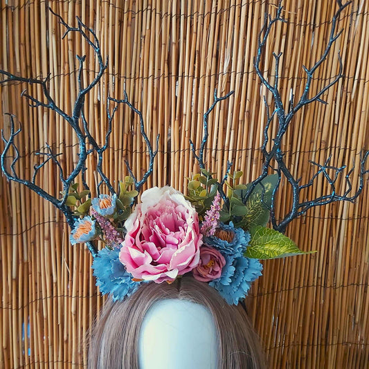 Luxury Handmade Black Flower Headband/Headpiece