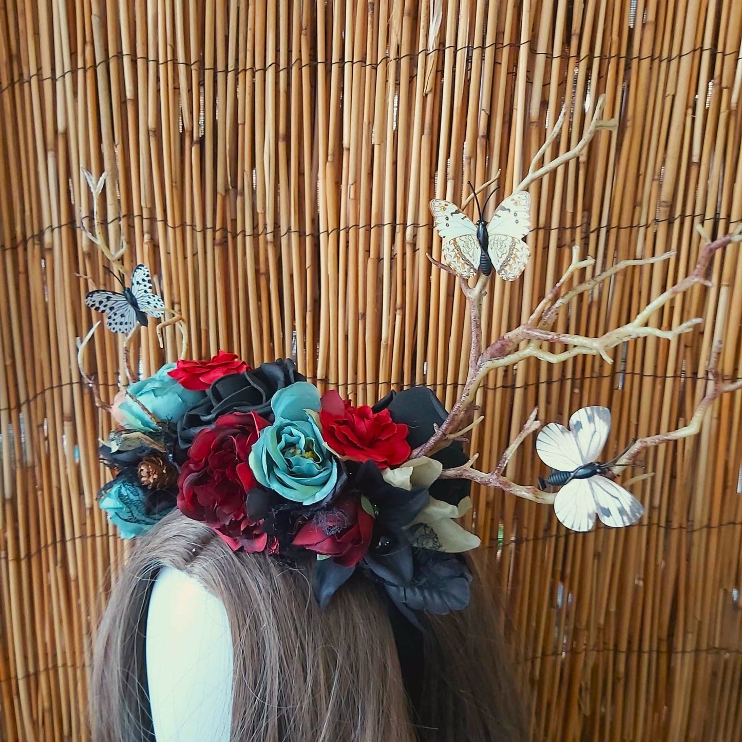 Luxury Handmade Black Flower Headband/Headpiece