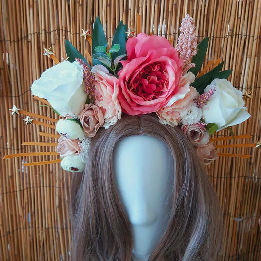 Luxury Handmade Pink Flower Headband/Headpiece