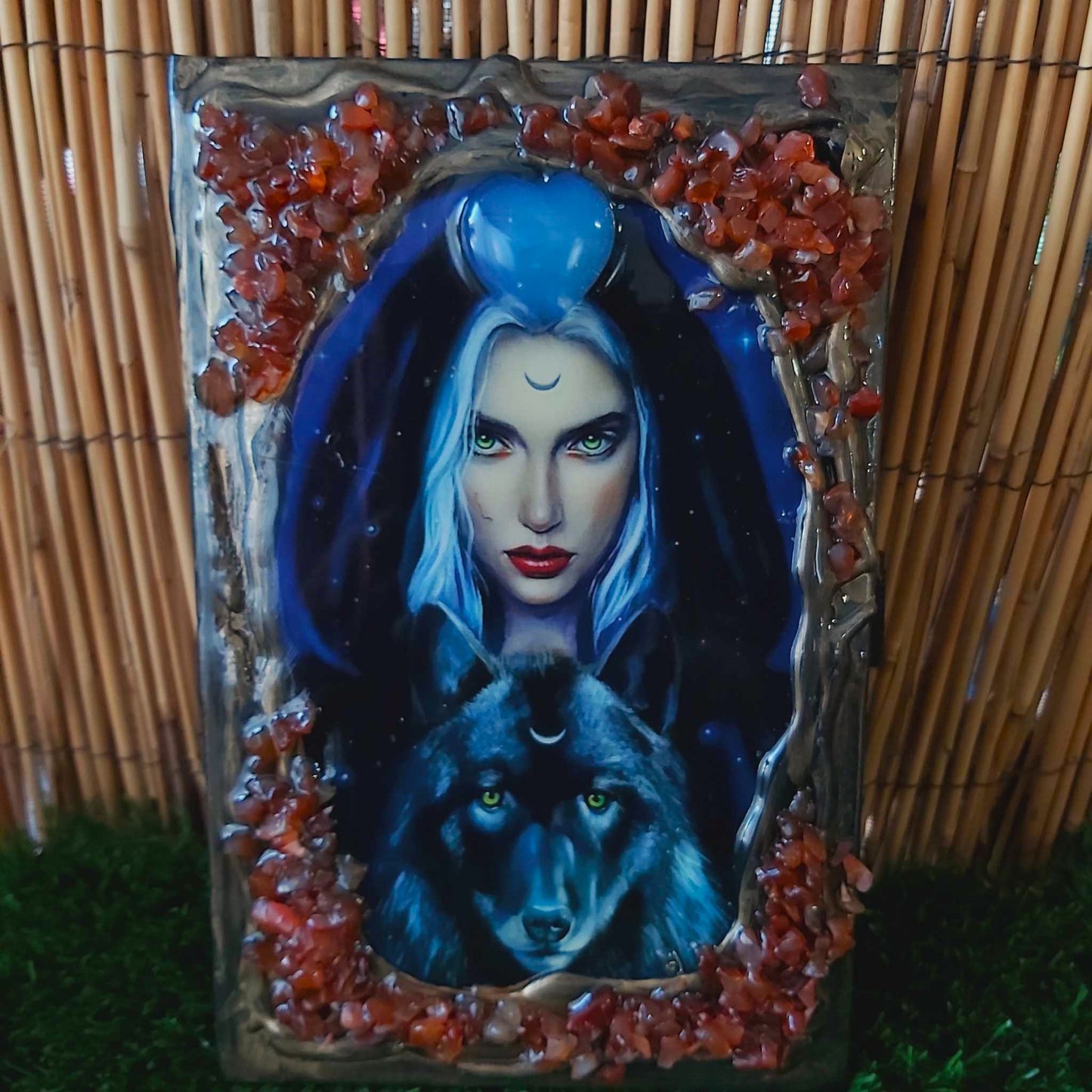 Handmade Crystal Journal Diary Notebook with Carnelian