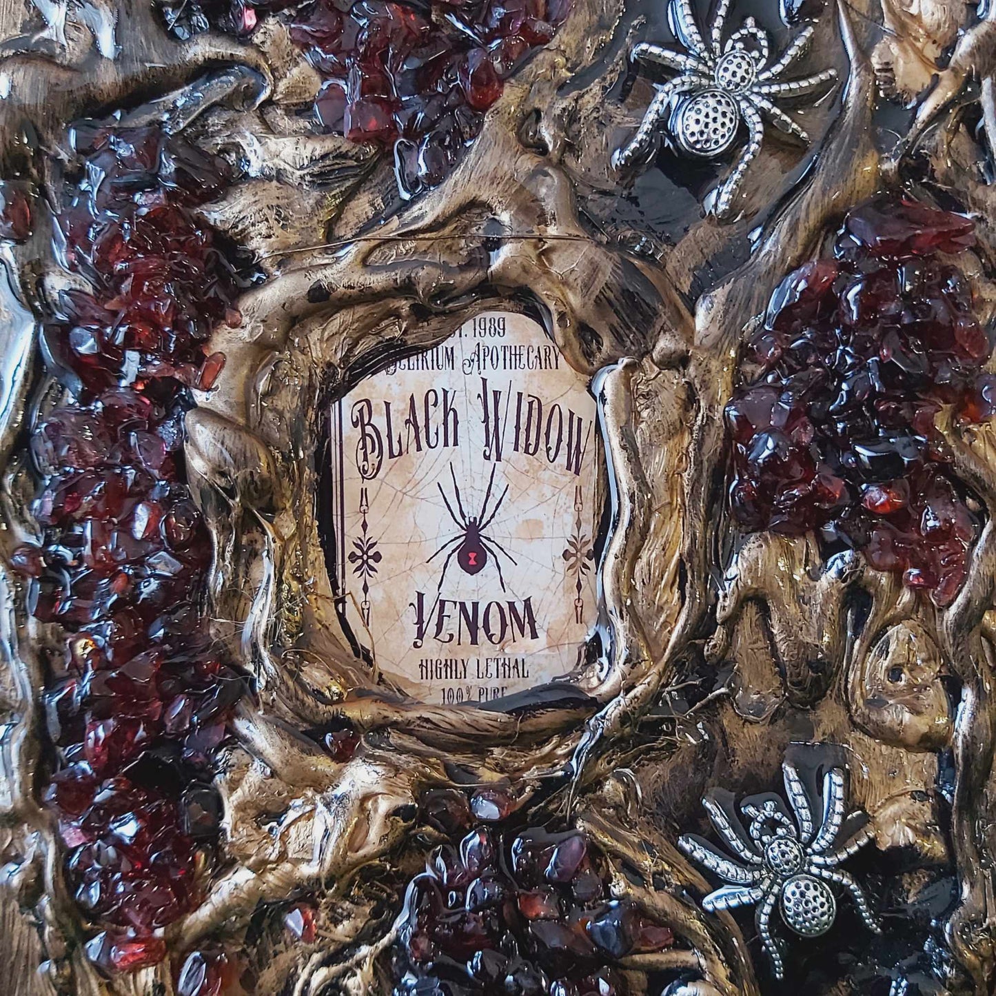 Handmade Crystal Journal Diary Notebook with Garnet