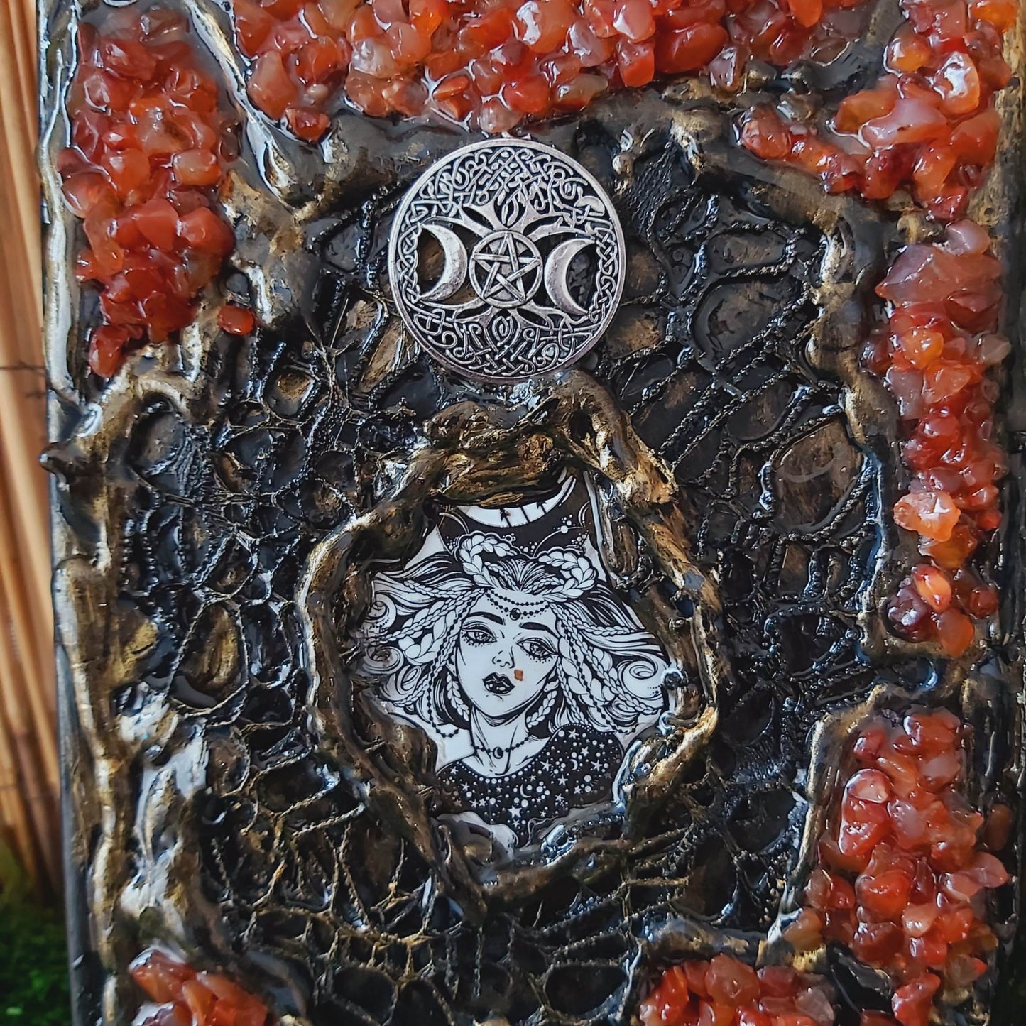 Handmade Carnelian Crystal Journal Notebook