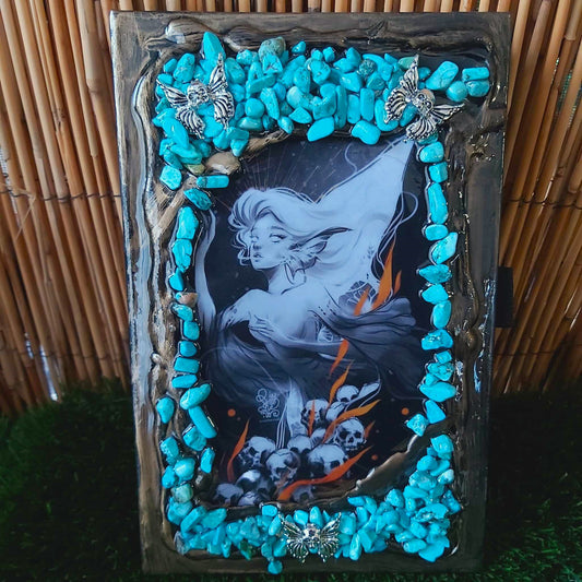 Handmade Crystal Journal Diary Notebook with Howlite