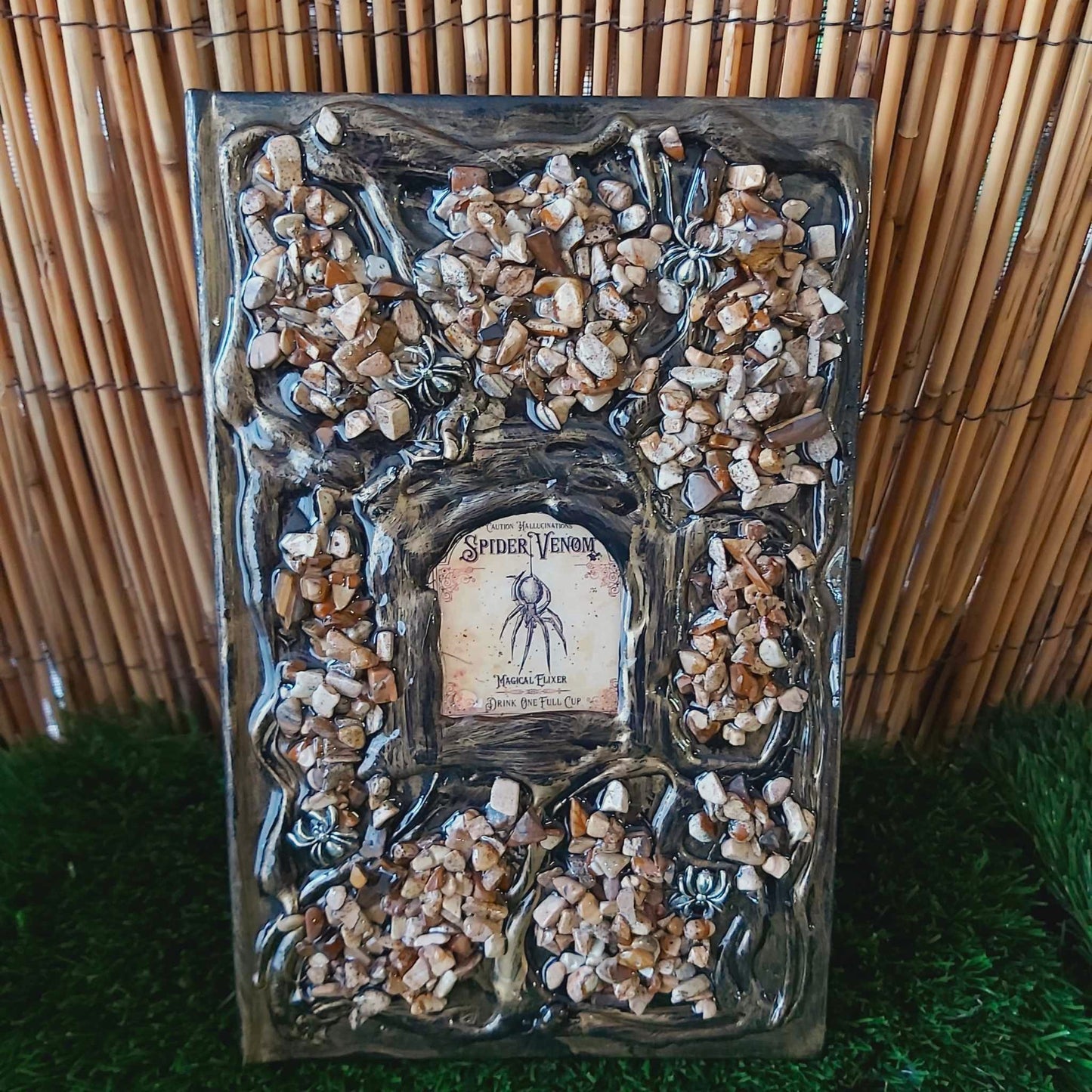 Handmade Crystal Journal Diary Notebook with Picture Jasper