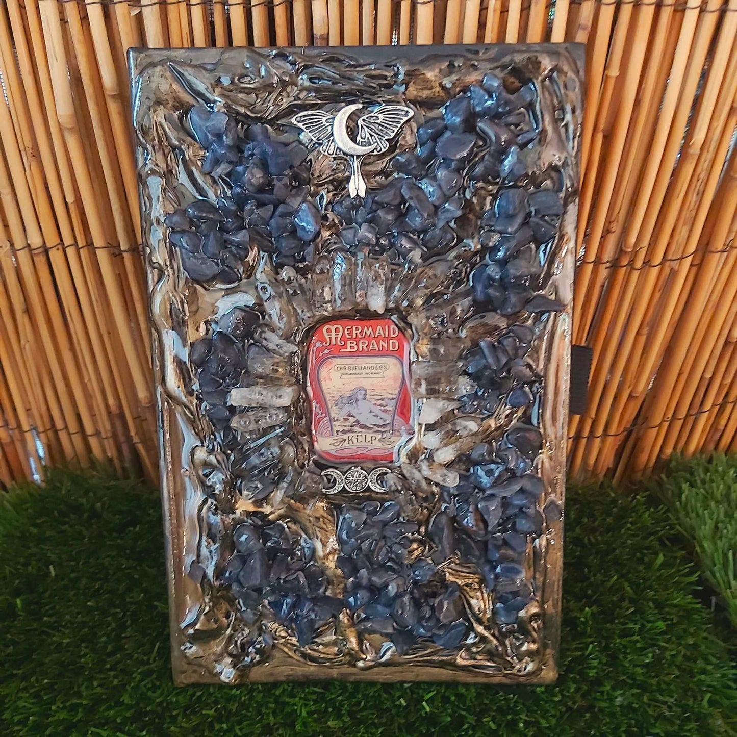 Handmade Crystal Journal Diary Notebook with Blue Aventurine