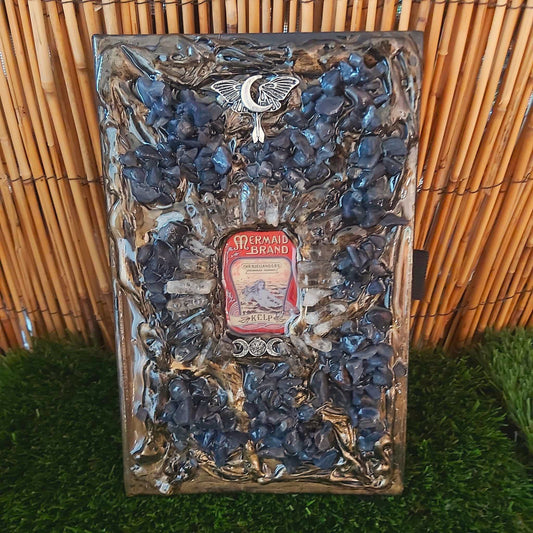 Handmade Crystal Journal Diary Notebook with Blue Aventurine