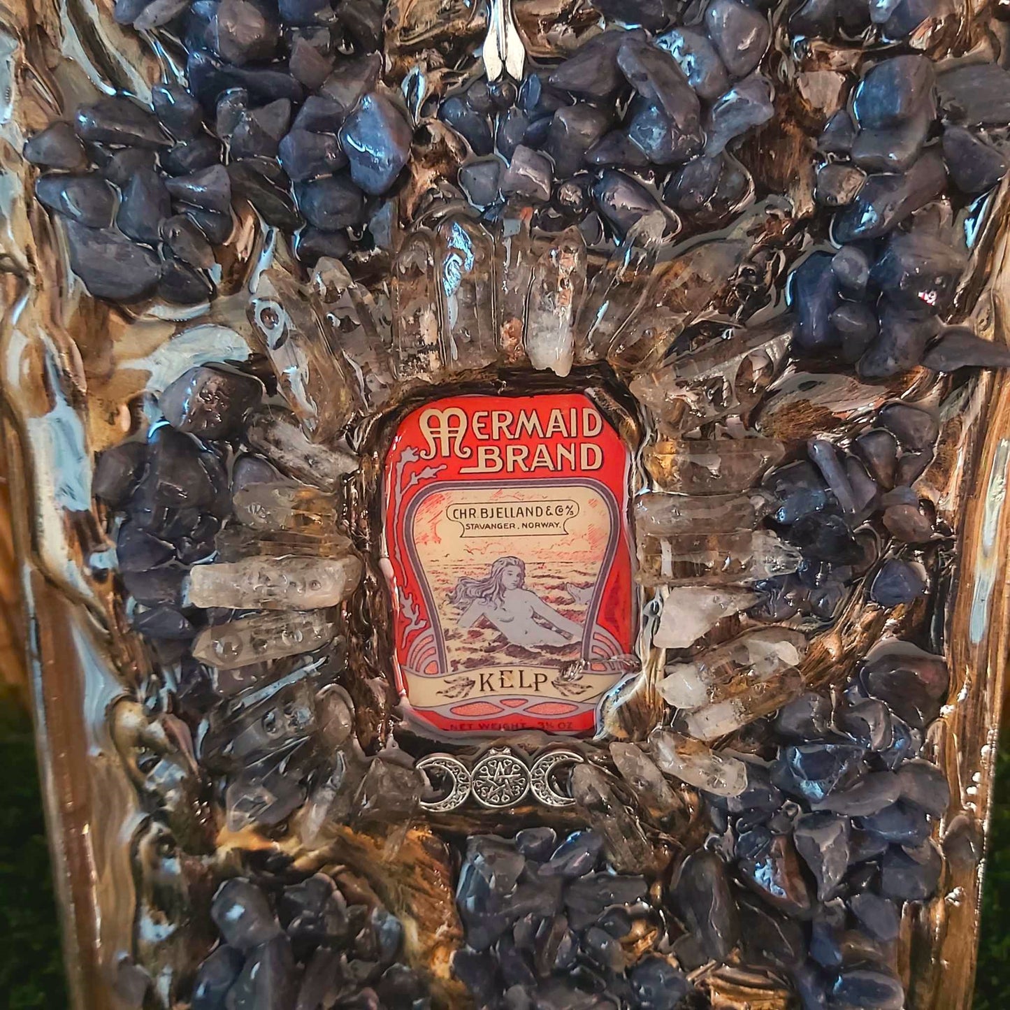 Handmade Crystal Journal Diary Notebook with Blue Aventurine