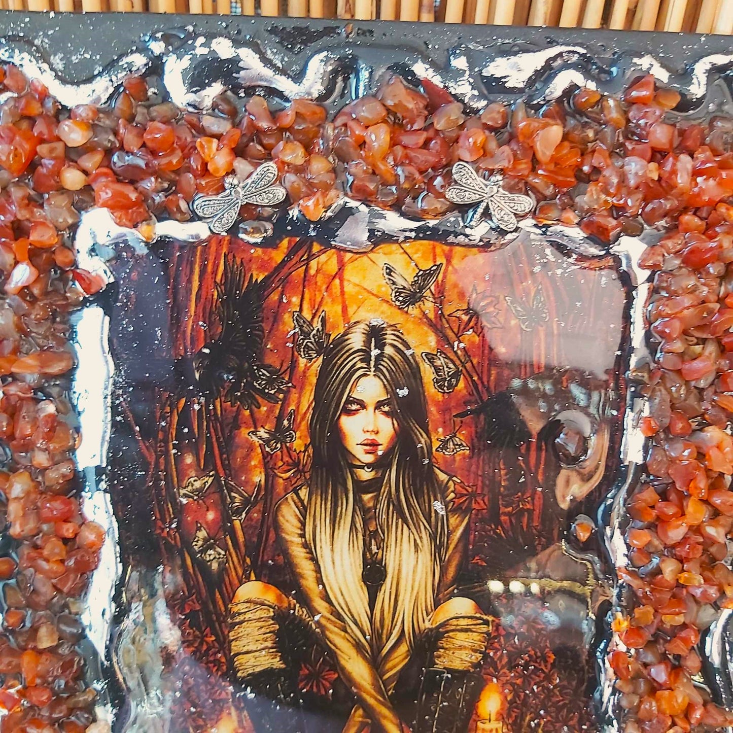 A4 Handmade Crystal Journal Diary Notebook with Carnelian