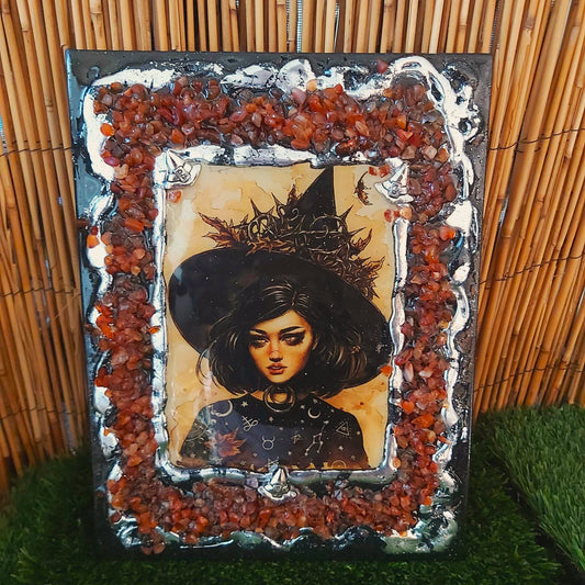 A4 Handmade Crystal Journal Diary Notebook with Carnelian