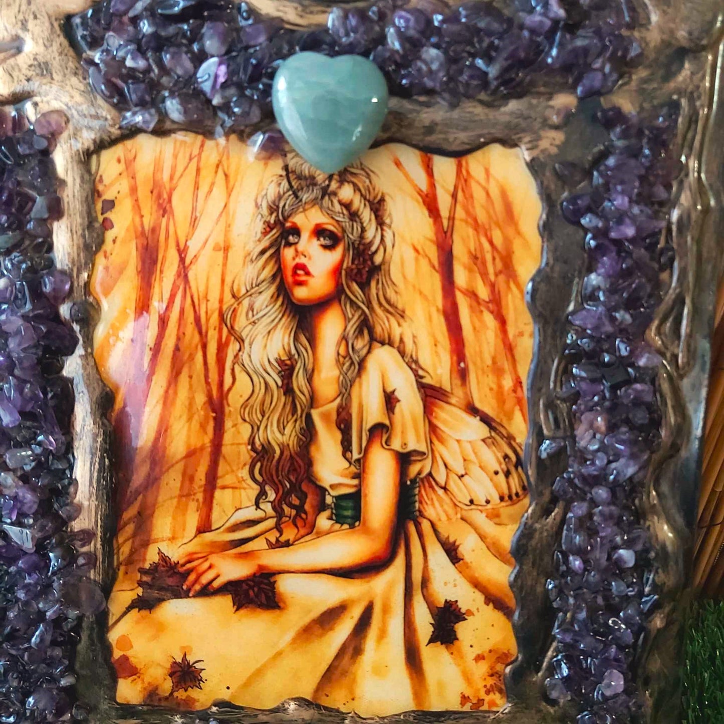 A4 Handmade Crystal Journal Diary Notebook with Amethyst