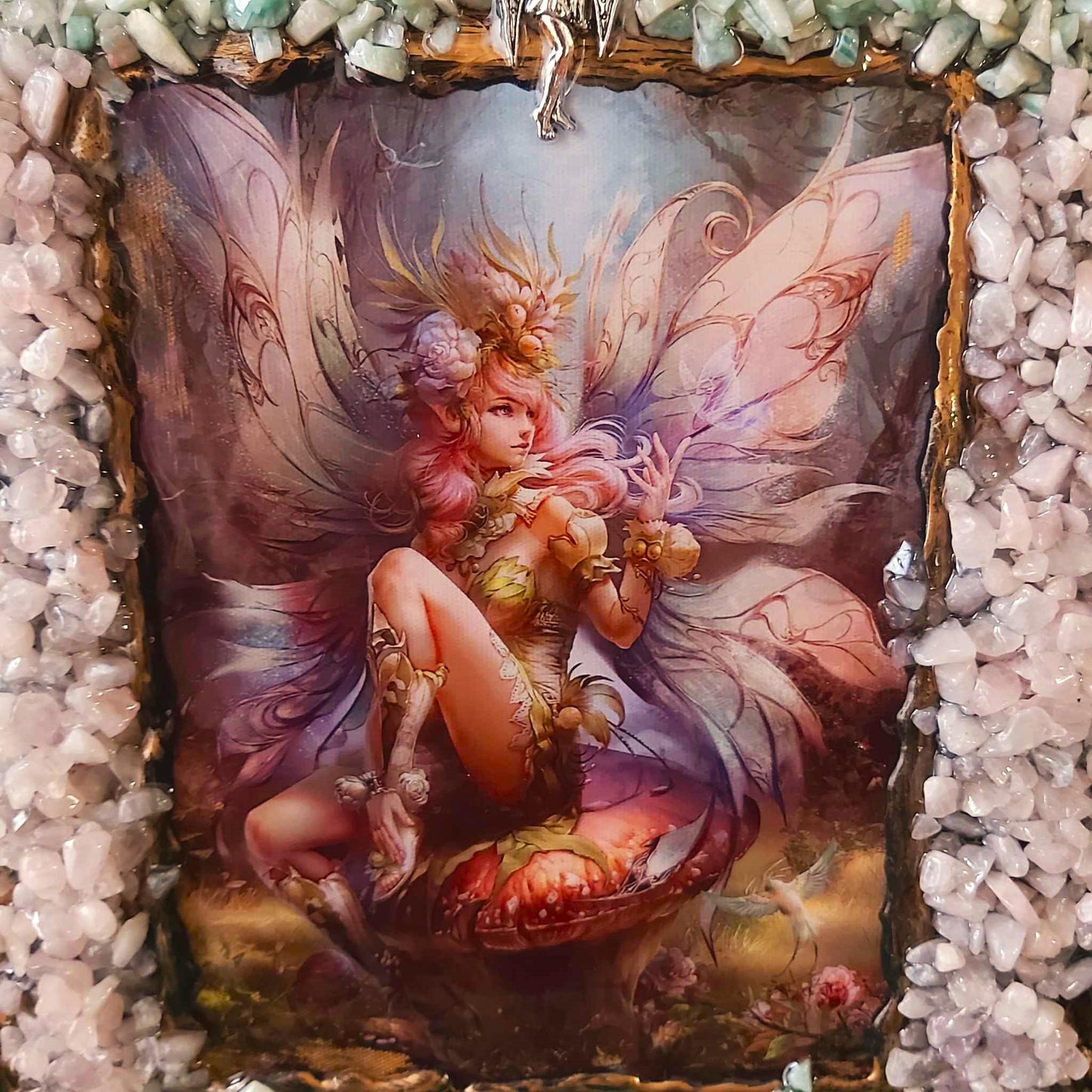 A4 Handmade Crystal Journal Diary Notebook with Amazonite