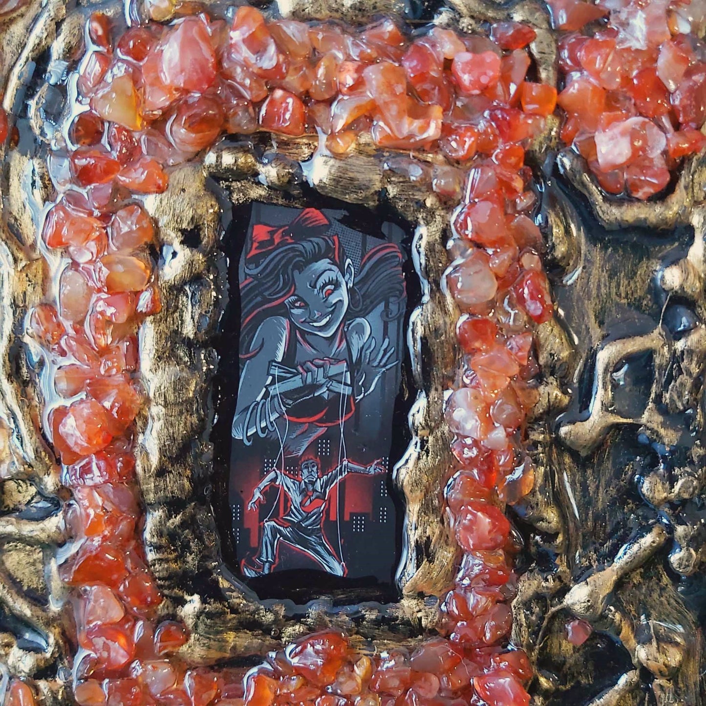 Handmade Carnelian Crystal Journal Notebook