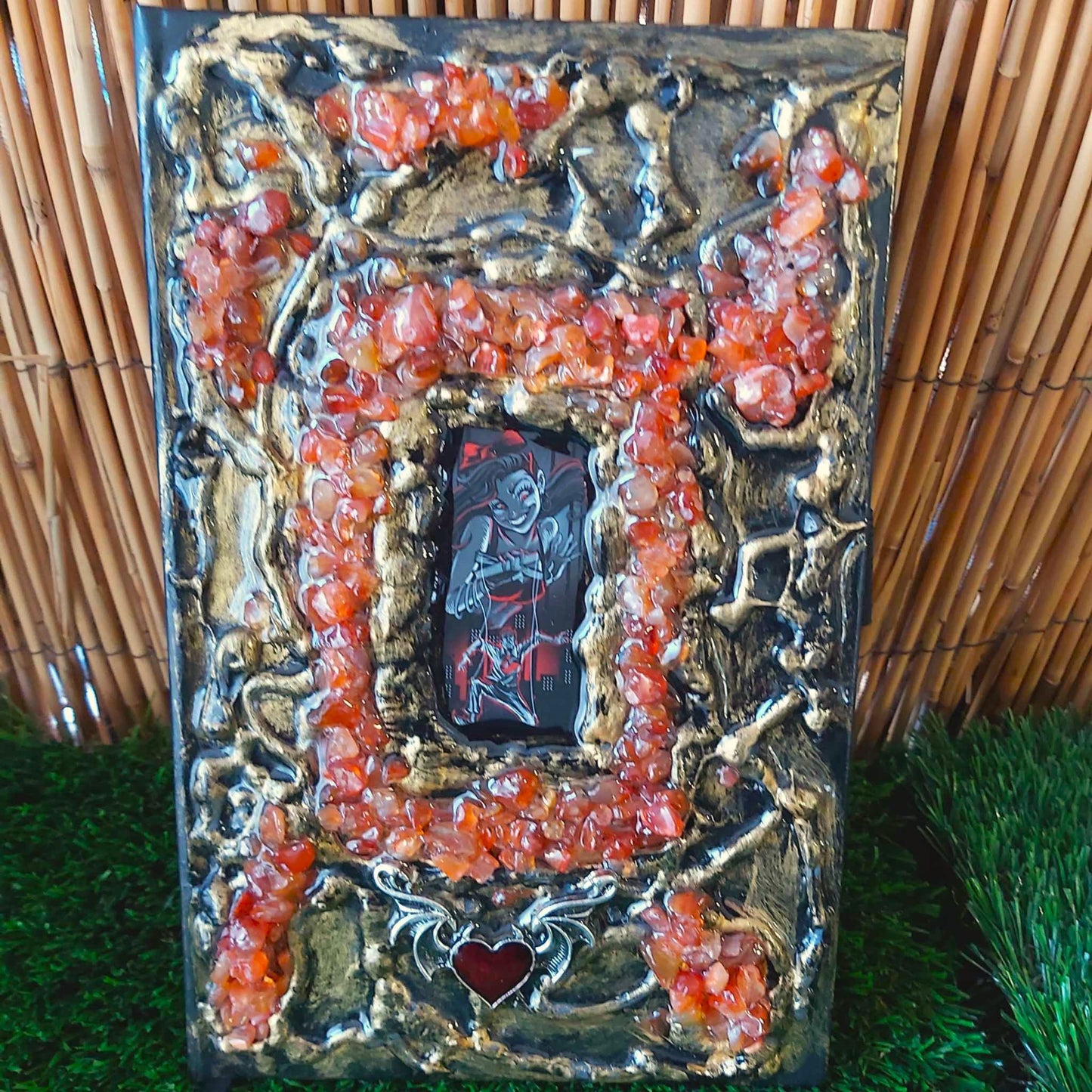 Handmade Carnelian Crystal Journal Notebook