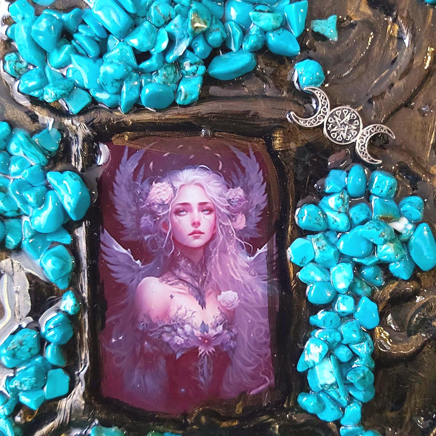 Handmade Turquoise Crystal Journal Notebook