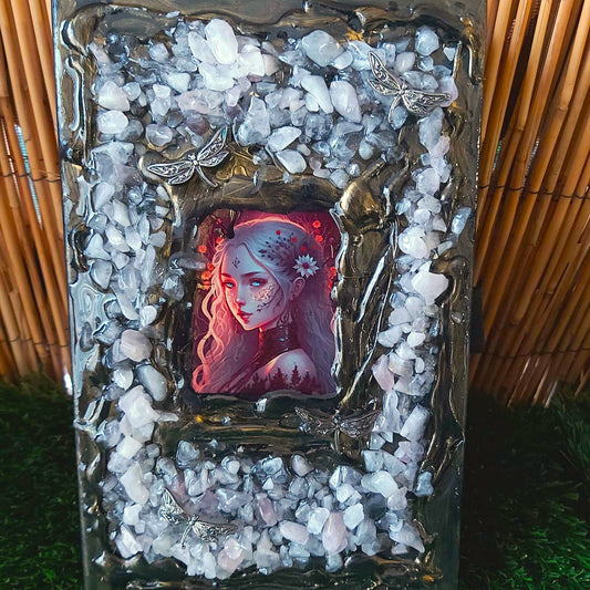 Handmade Rose Quartz Crystal Journal Notebook