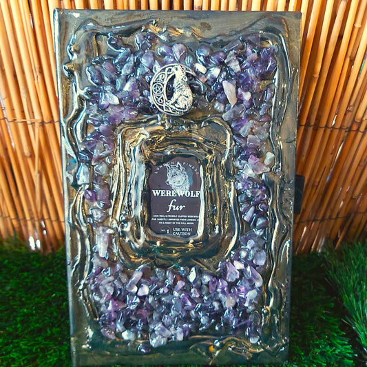 Handmade Amethyst Crystal Journal Notebook