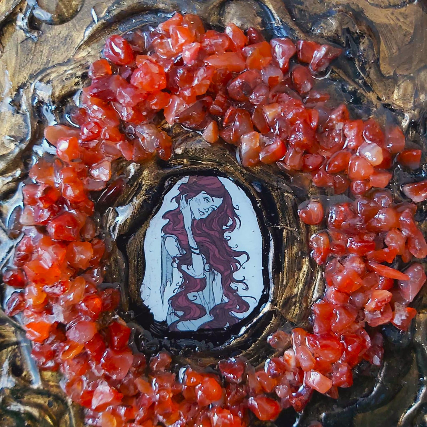 Handmade Carnelian Crystal Journal Notebook