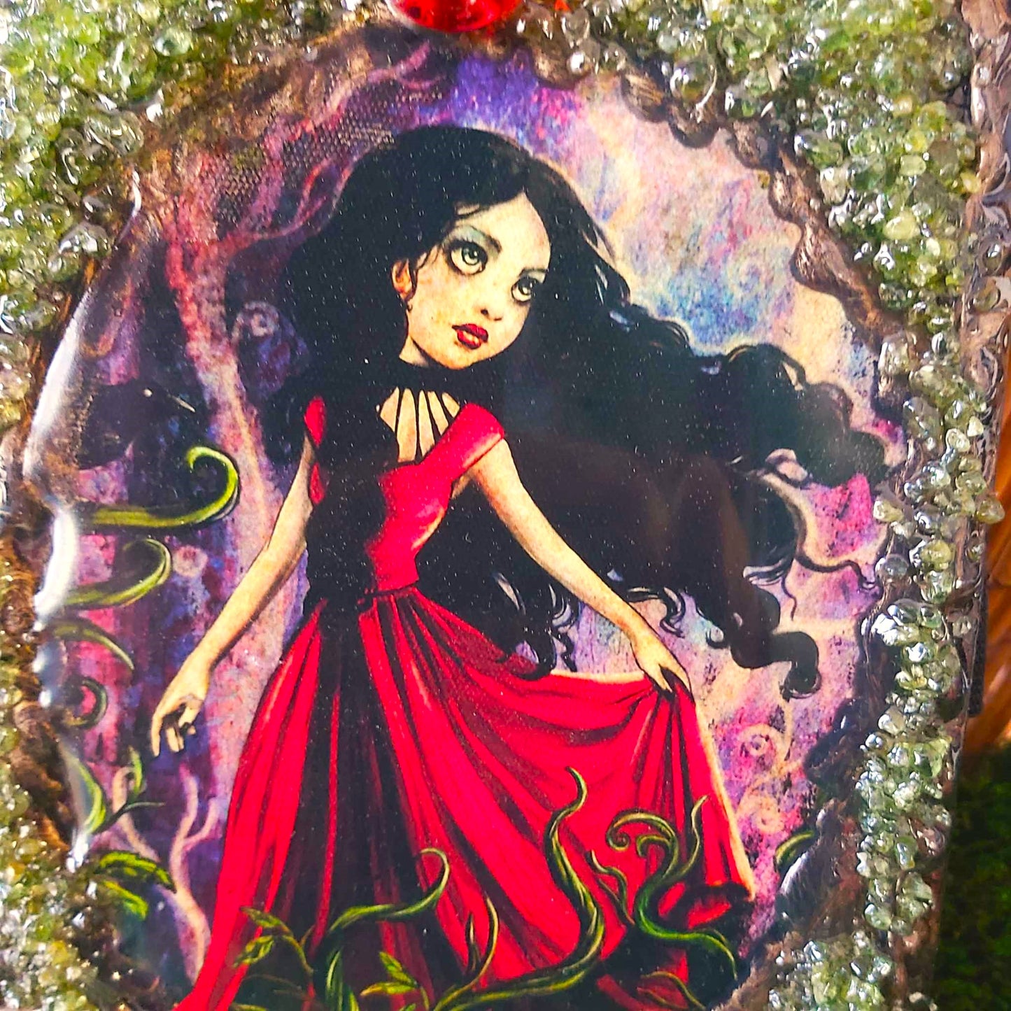 Handmade Peridot Crystal Journal Notebook